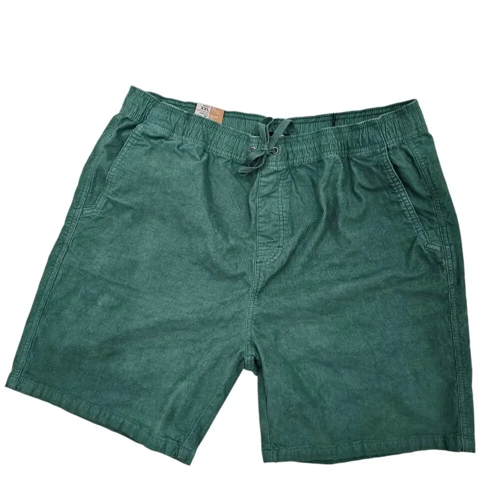 prAna Men's Green Stretch Corduroy Organic Cotton Shorts XXL